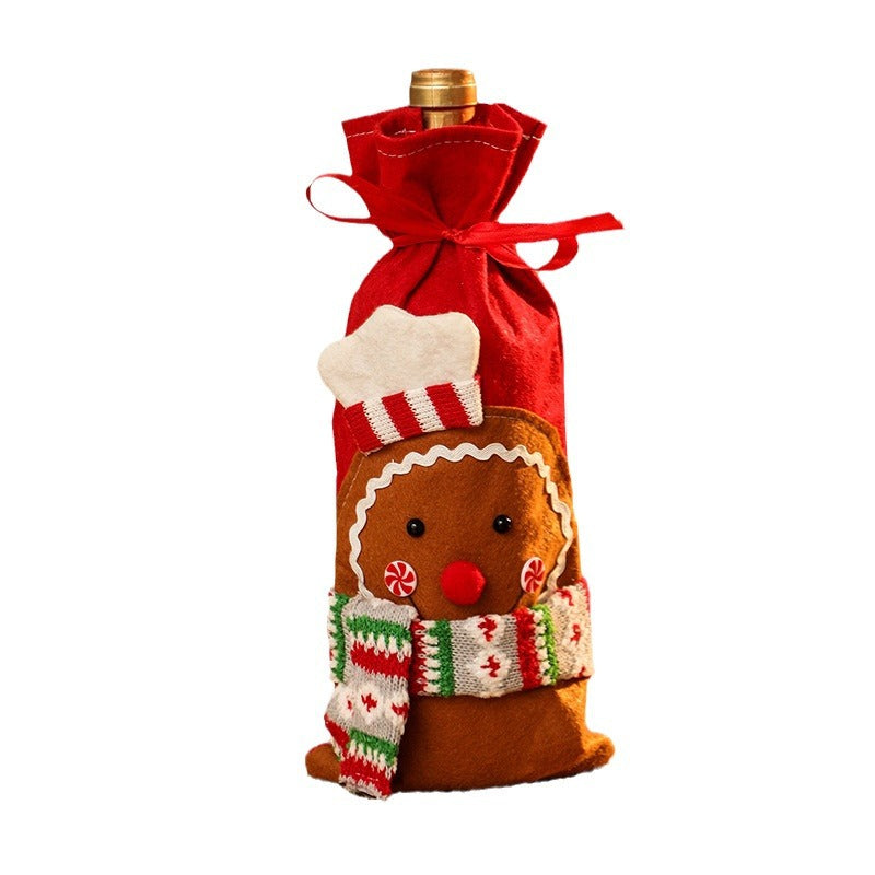 Christmas Bottle Covers – Gingerbread Holiday Décor