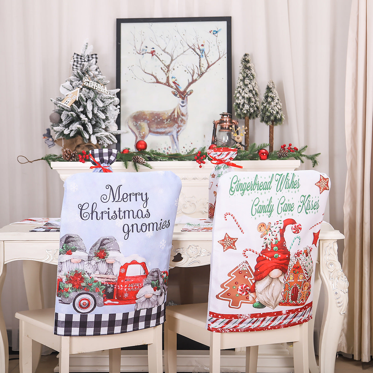 Christmas Chair Back Covers for Festive Holiday Dining