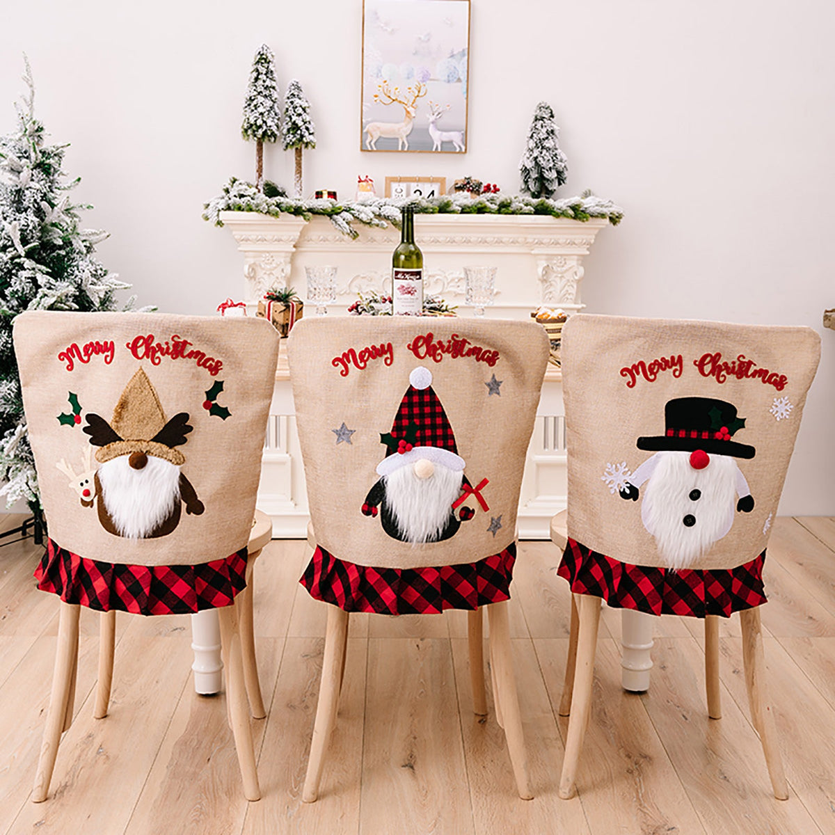 Christmas Chair Covers for a Festive Dining Room