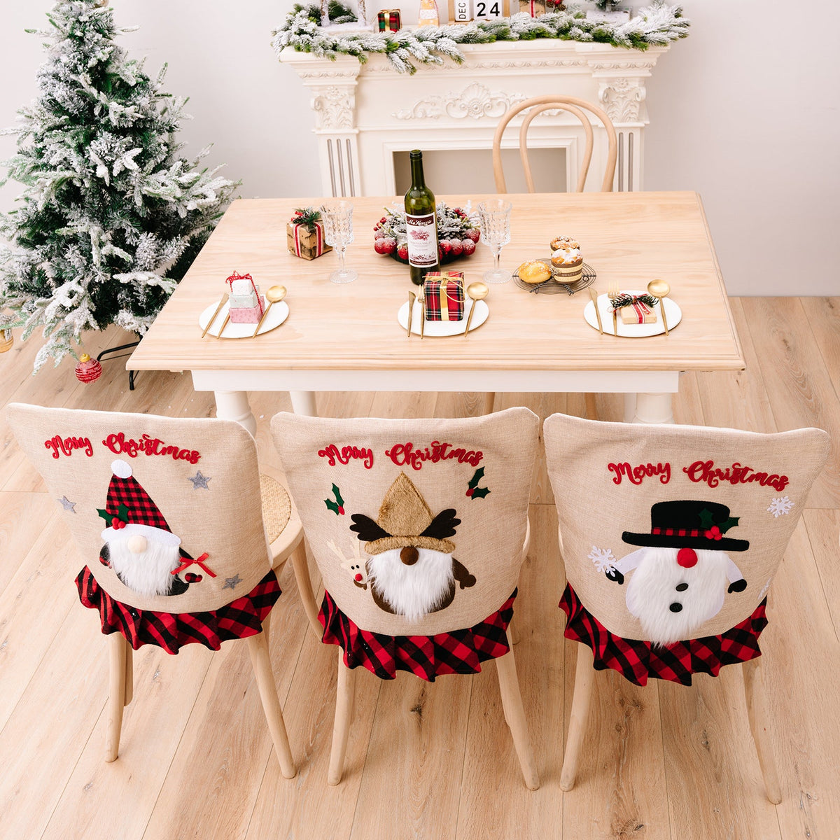 Christmas Chair Covers for a Festive Dining Room