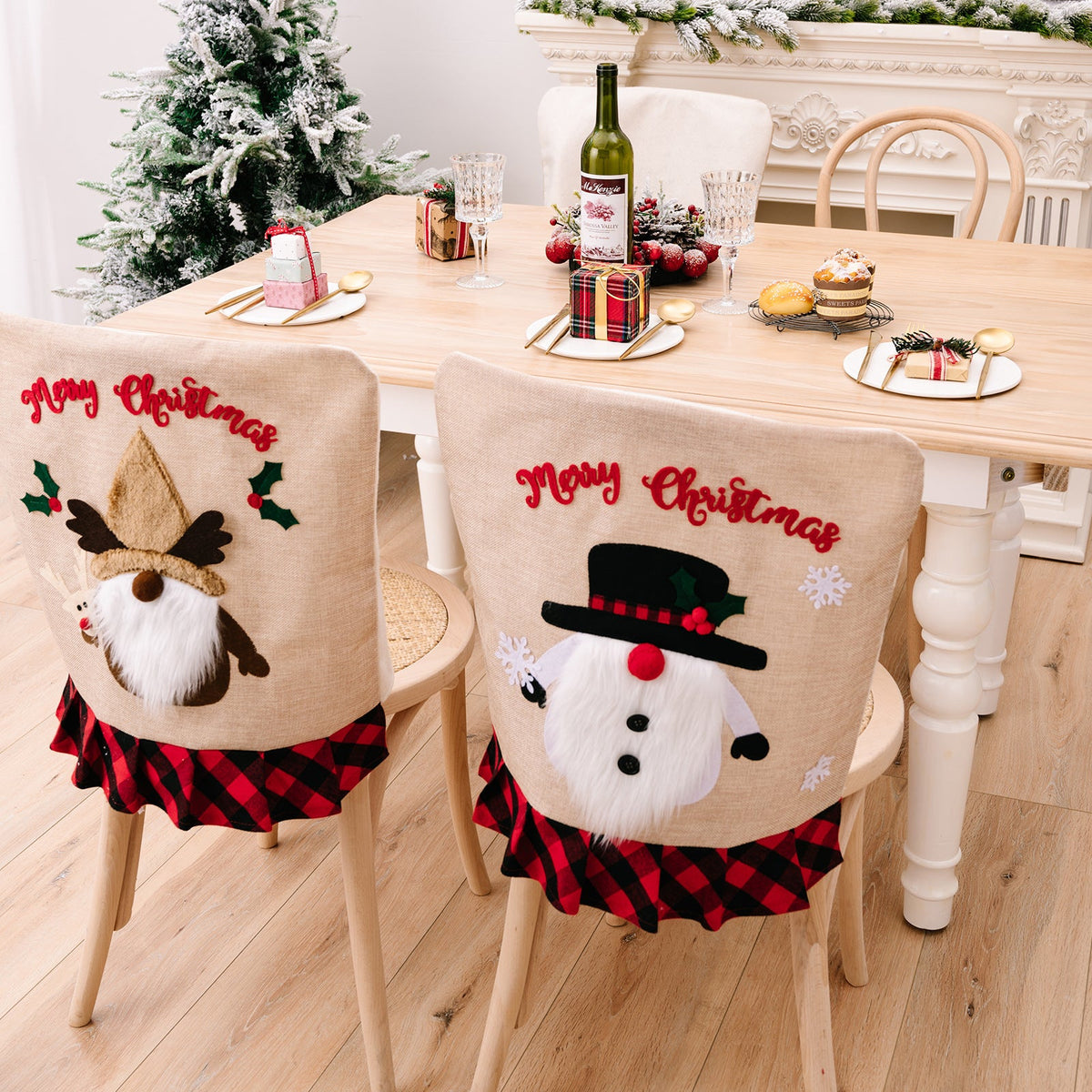 Christmas Chair Covers for a Festive Dining Room