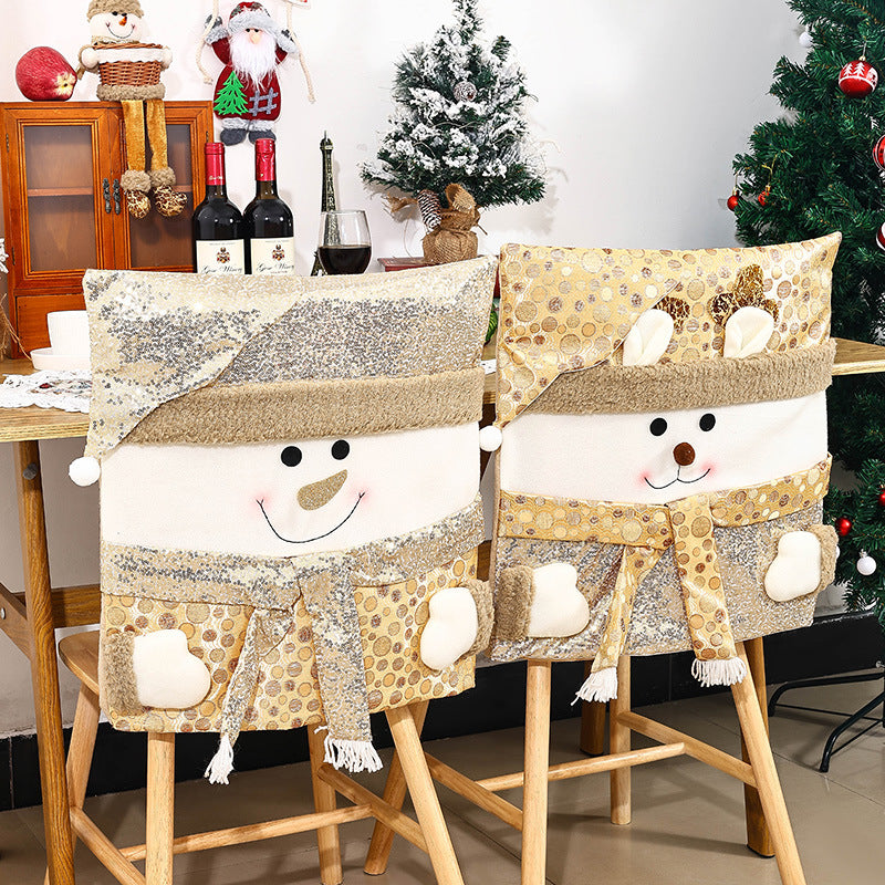 Christmas Chair Covers: Santa & Snowman Dining Decor