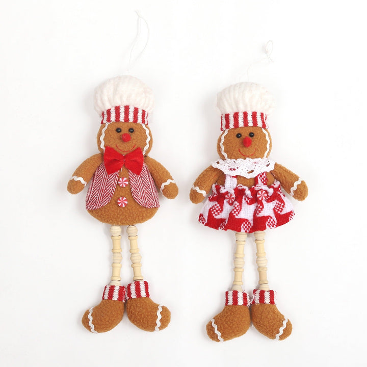 Gingerbread Couple Hanging Dolls for Christmas Charm