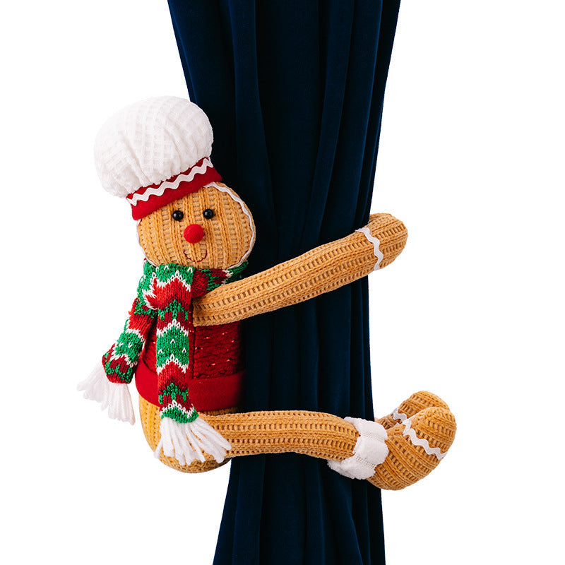 Christmas Curtain Tieback — Gingerbread Holiday Cheer
