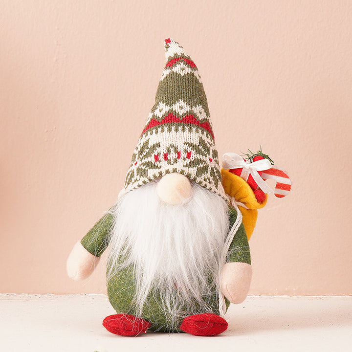 Faceless Gnome Christmas Decor - Cozy Knitted Hat Doll