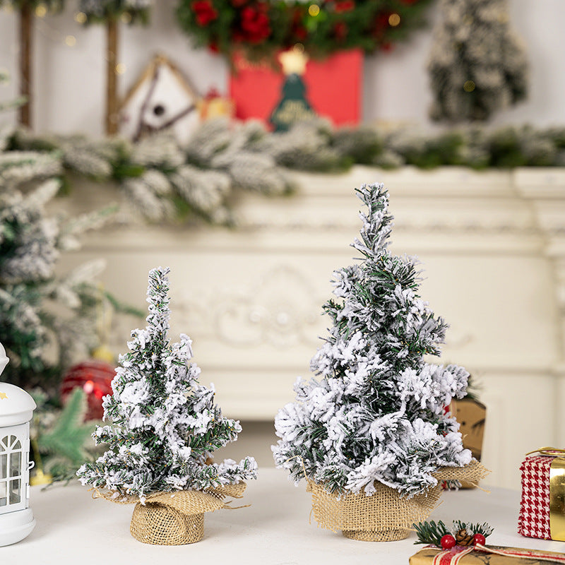 Snowy Mini Christmas Tree for Small-Space Holiday Decor