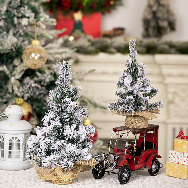 Snowy Mini Christmas Tree for Small-Space Holiday Decor