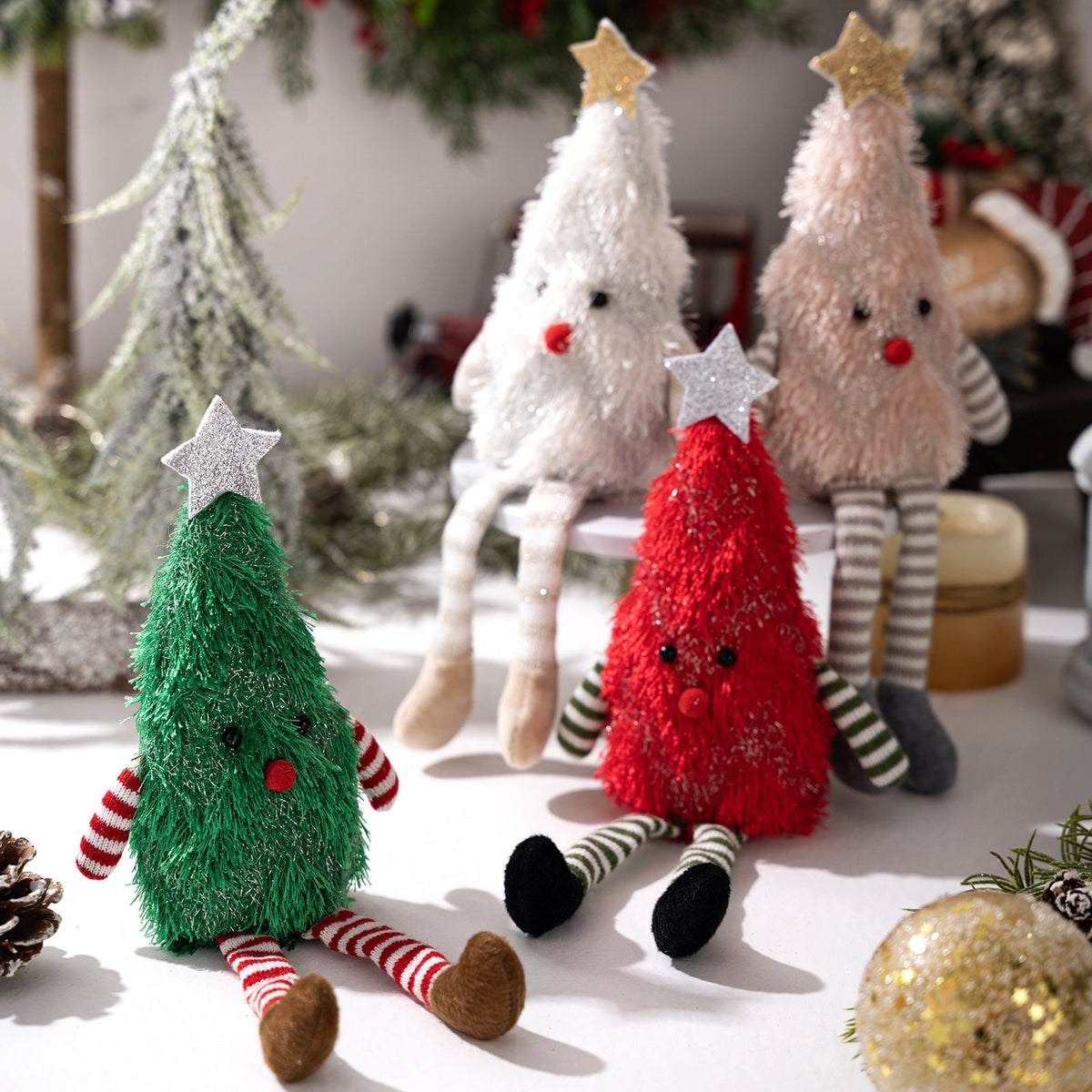 Plush Christmas Tree Doll Decoration for Cozy Holiday