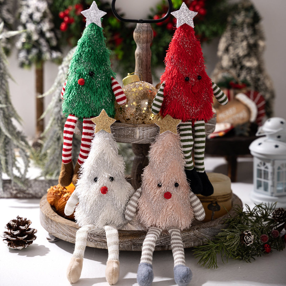 Plush Christmas Tree Doll Decoration for Cozy Holiday