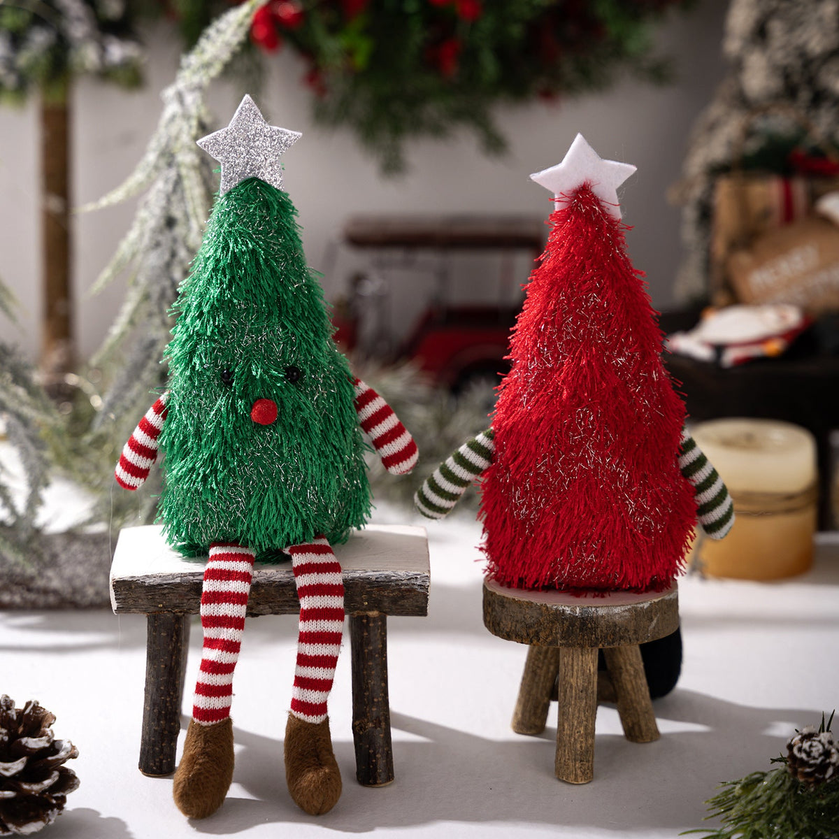 Plush Christmas Tree Doll Decoration for Cozy Holiday