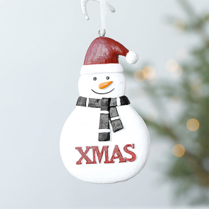 Christmas Tree Ornaments, Santa Snowman Reindeer