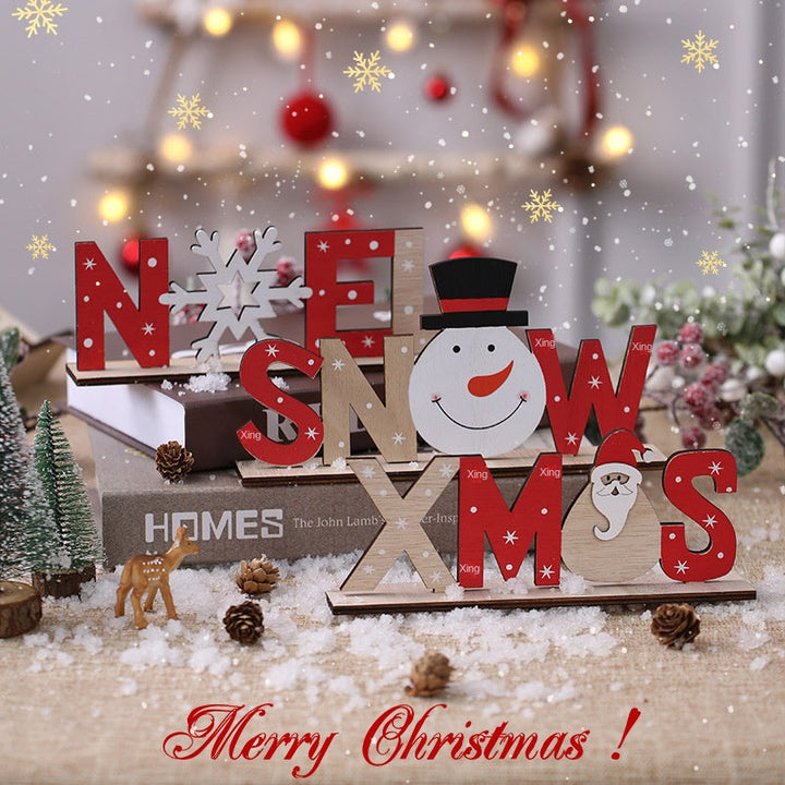 Wooden Christmas Decorations for Festive Tabletop Displays