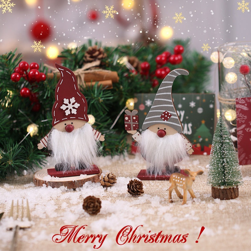 Wooden Christmas Decorations for Festive Tabletop Displays