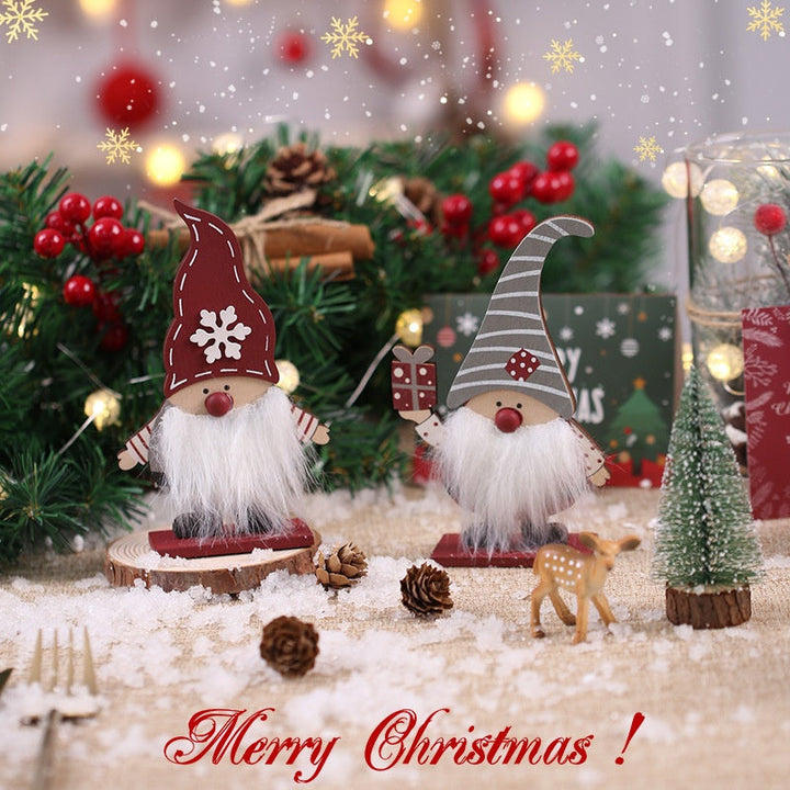 Wooden Christmas Decorations for Festive Tabletop Displays