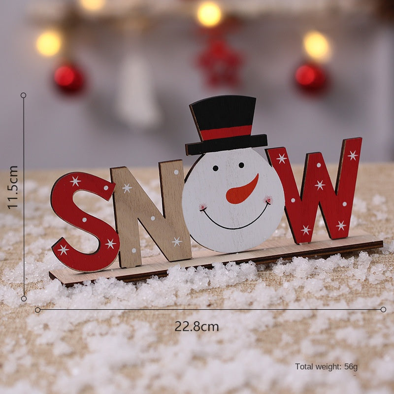 Wooden Christmas Decorations for Festive Tabletop Displays