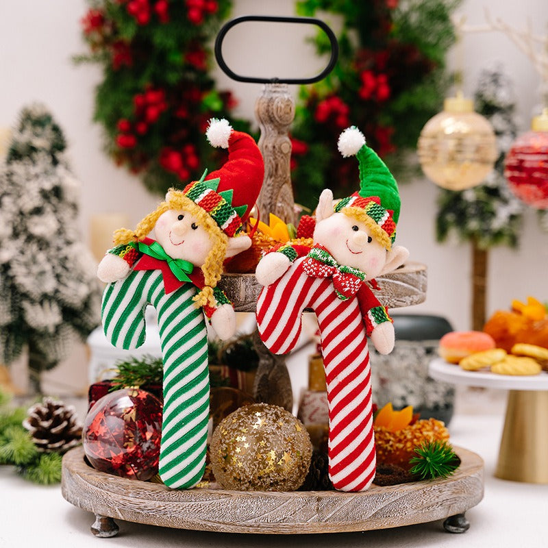 Christmas Elf Candy Cane Ornament for Festive Tree Decor