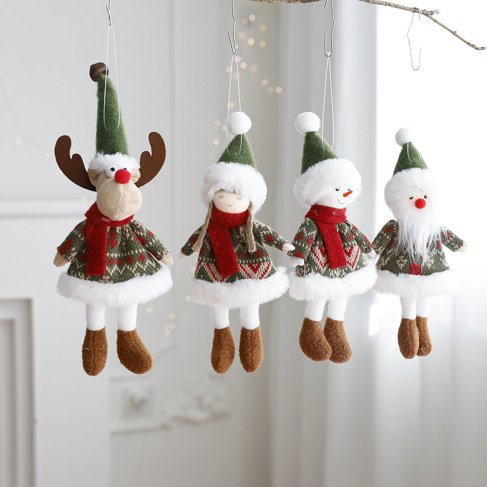 Plush Christmas Ornament Doll for Cozy Holiday Decor