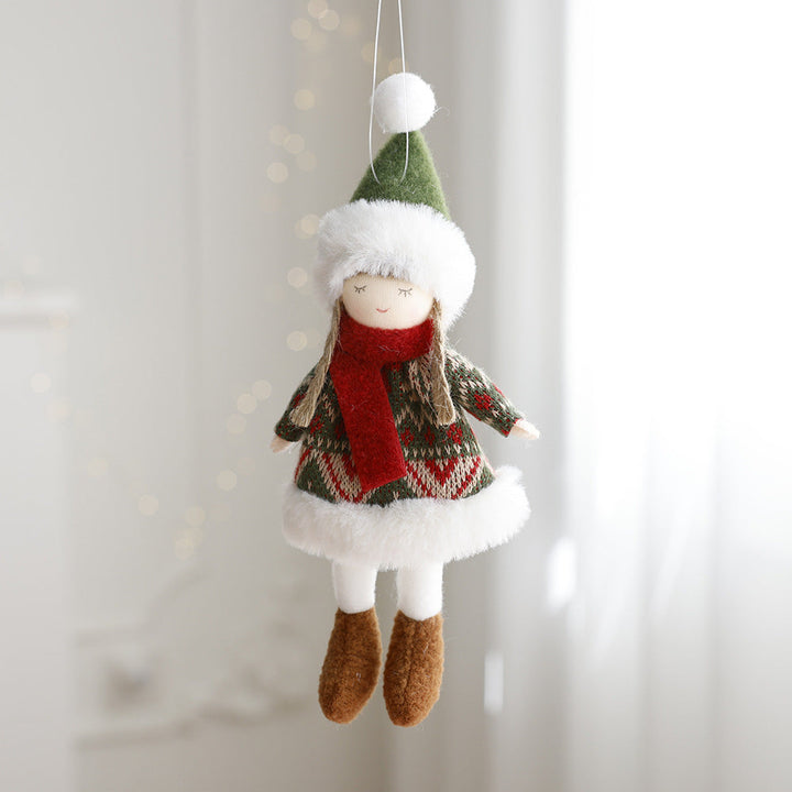 Plush Christmas Ornament Doll for Cozy Holiday Decor