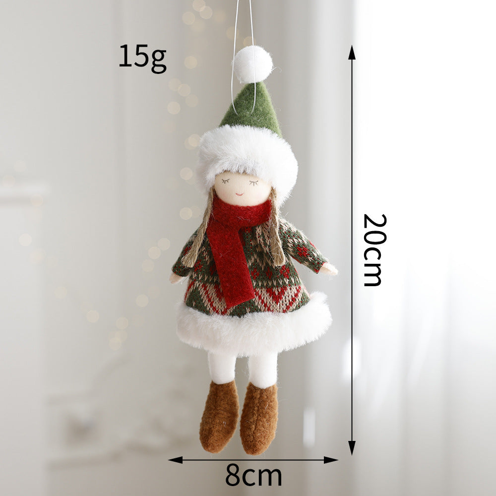 Plush Christmas Ornament Doll for Cozy Holiday Decor