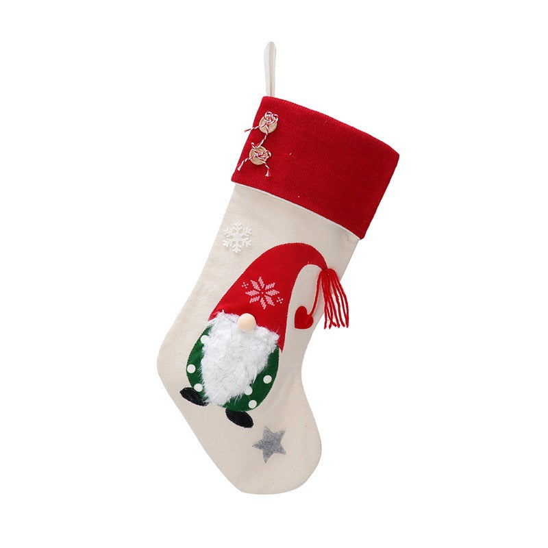 Faceless Santa Stocking Plush Christmas Mantel Decoration