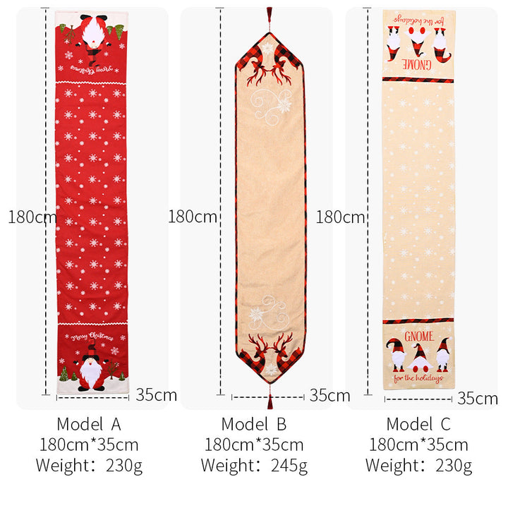Christmas Table Runner With Festive Snowflake Design