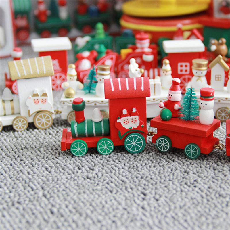 Wooden Christmas Train Decor for Cheerful Festive Displays