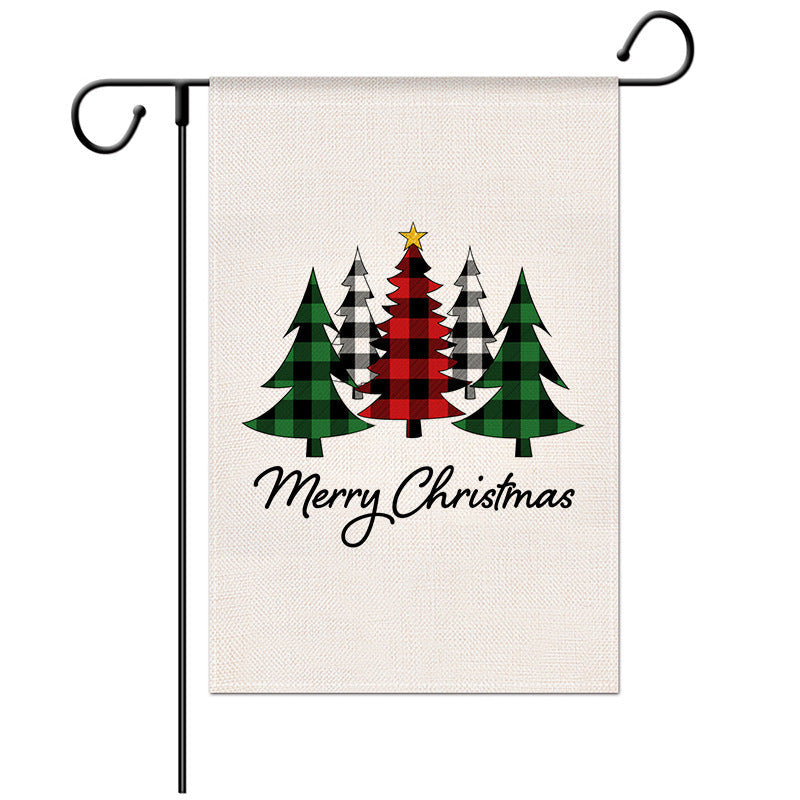Double-Sided Christmas Garden Flag with Santa Design