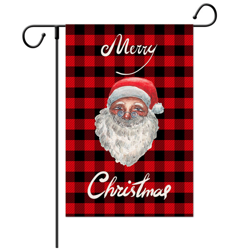 Double-Sided Christmas Garden Flag with Santa Design