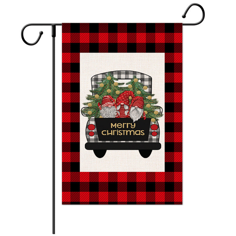 Double-Sided Christmas Garden Flag with Santa Design
