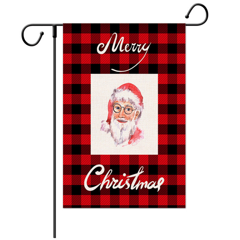 Double-Sided Christmas Garden Flag with Santa Design