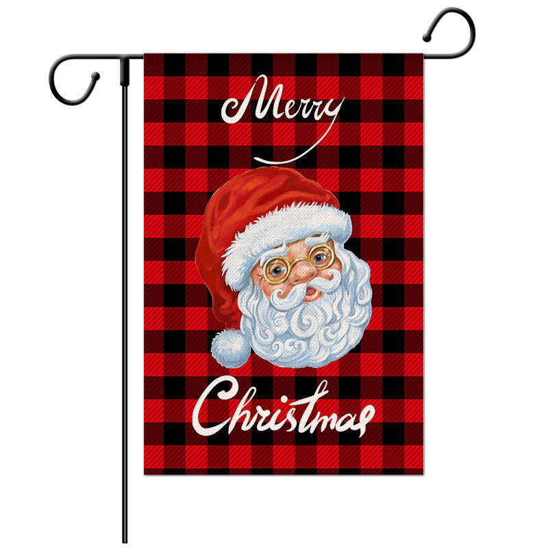 Double-Sided Christmas Garden Flag with Santa Design