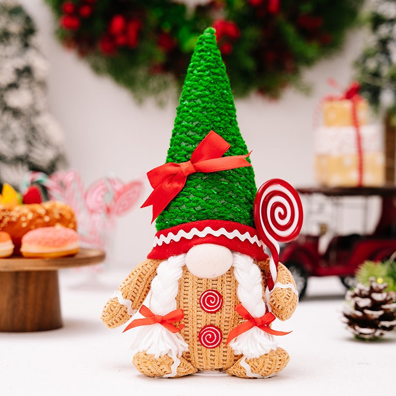 Christmas Gnome Figurines with Warm Glowing Lights