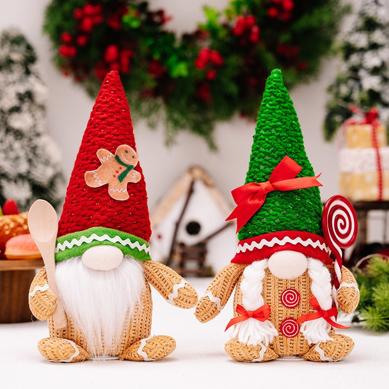 Christmas Gnome Figurines with Warm Glowing Lights