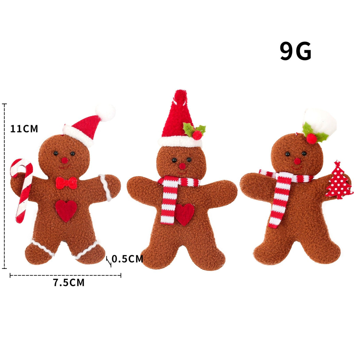 Gingerbread Man Ornaments for Festive Christmas Trees