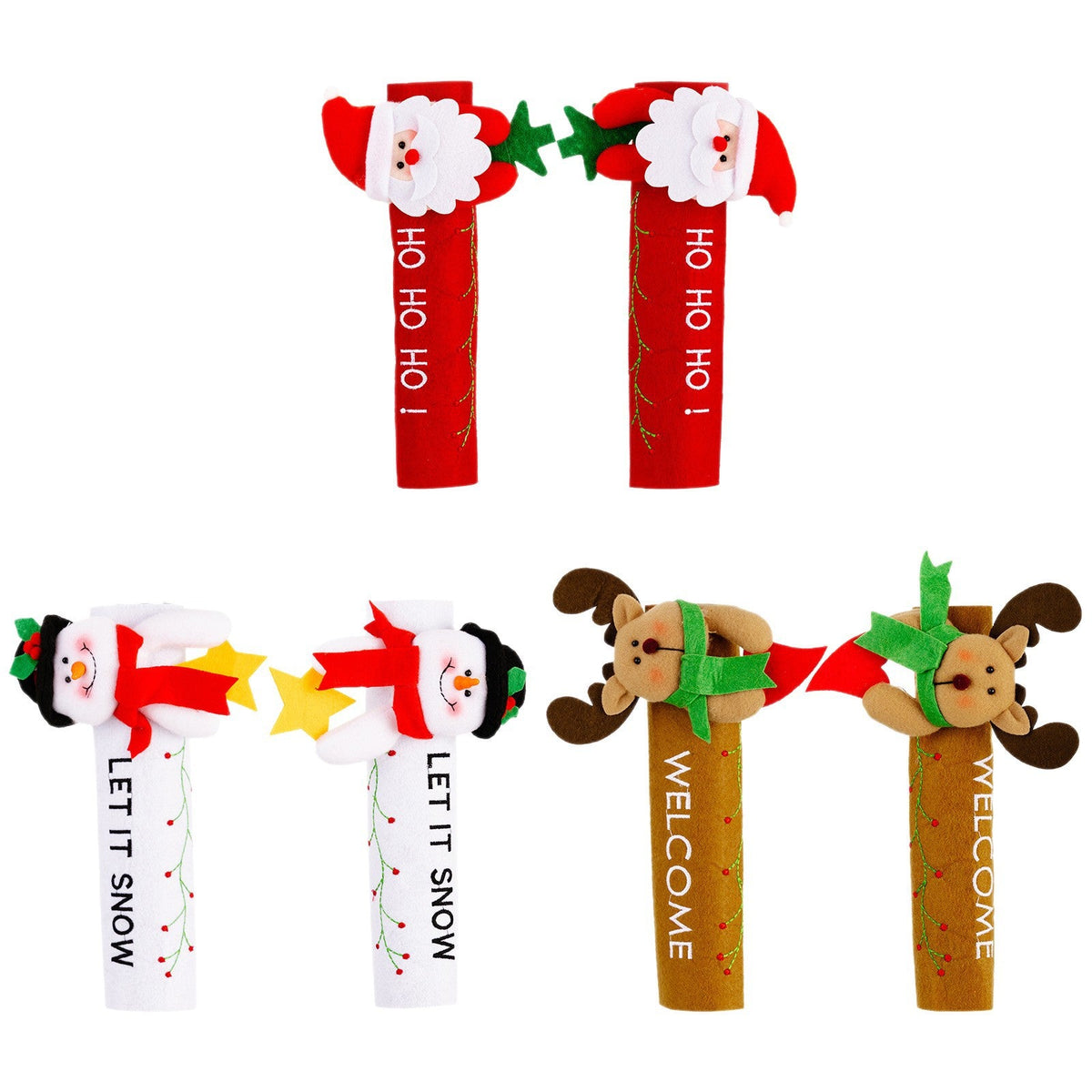 Christmas Handle Covers for Festive Kitchen Decor