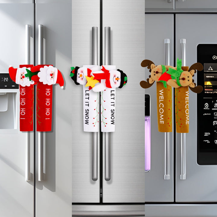 Christmas Handle Covers for Festive Kitchen Decor