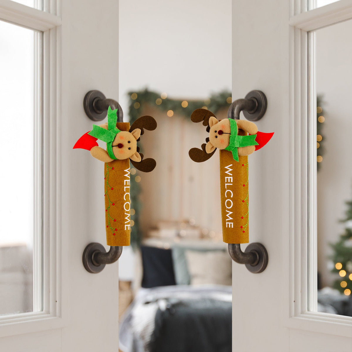 Christmas Handle Covers for Festive Kitchen Decor