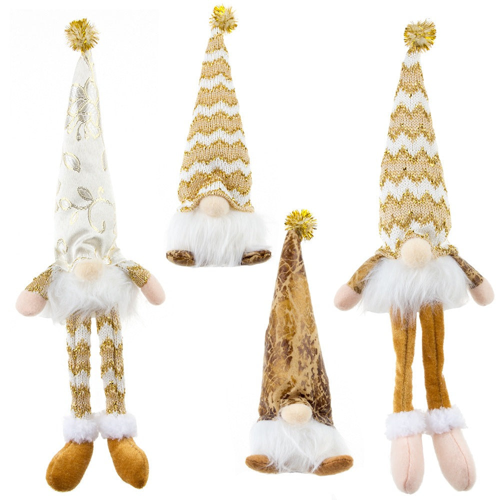 Gold Christmas Gnome Decoration for Elegant Mantels