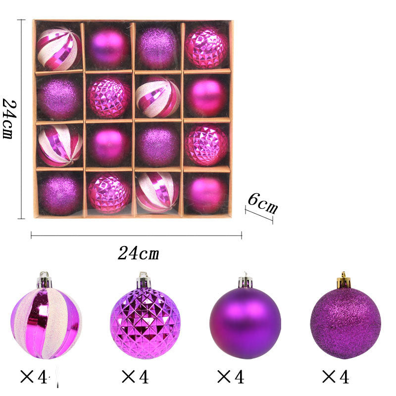 Christmas Bauble Set 6cm Colorful Tree Ornament Set