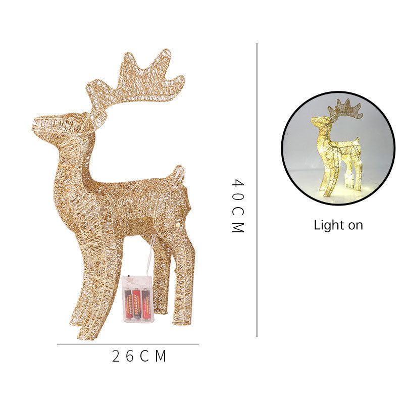 Light-Up Reindeer Decor 40cm Wireframe Christmas Deer