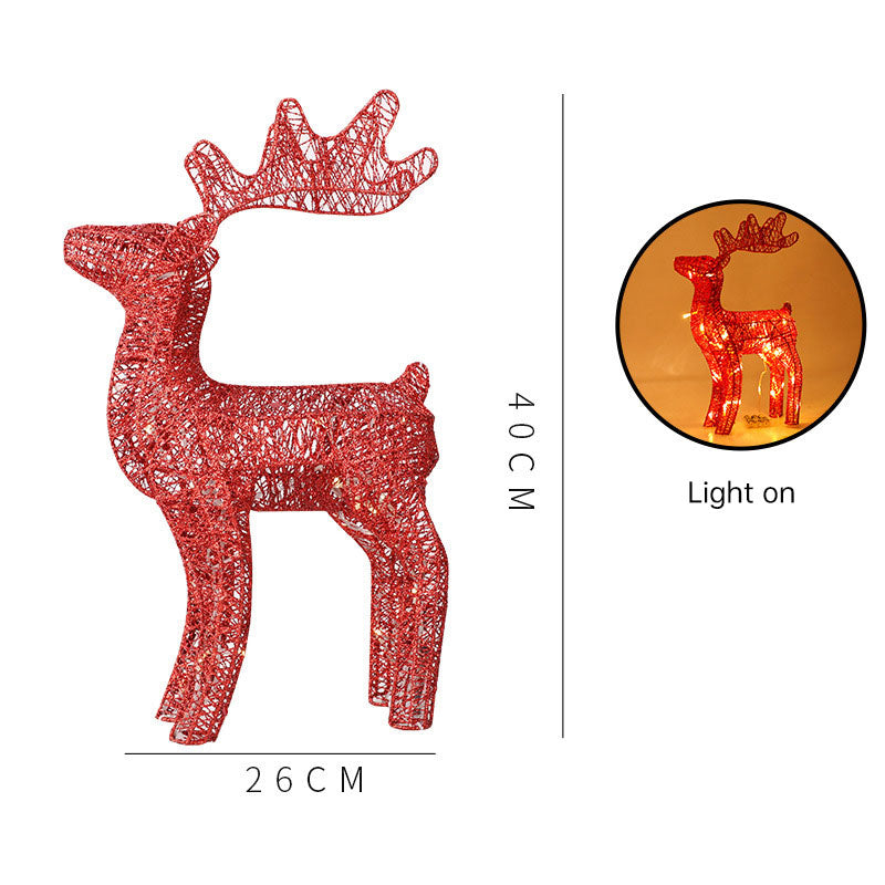 Light-Up Reindeer Decor 40cm Wireframe Christmas Deer