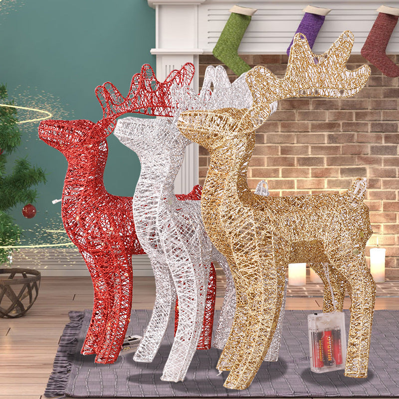 Light-Up Reindeer Decor 40cm Wireframe Christmas Deer