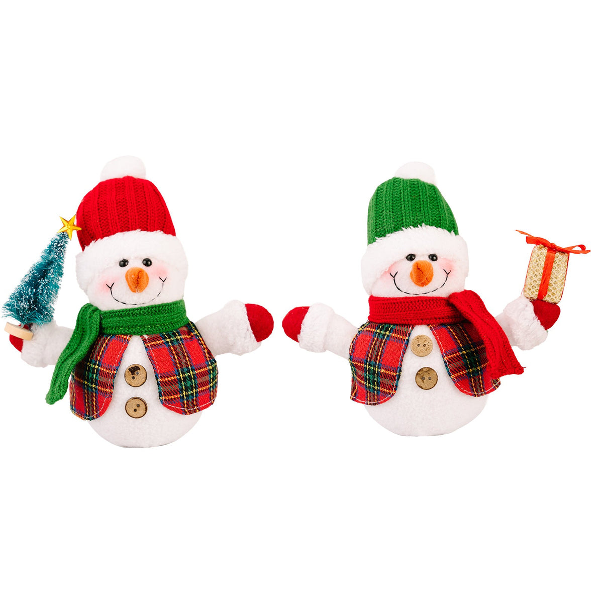 LED Snowman Figurine Set for a Warm Christmas Glow