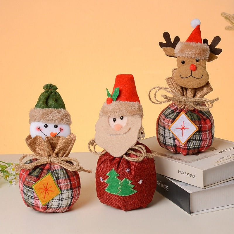 Burlap Christmas Gift Bags for Festive Candy Giving