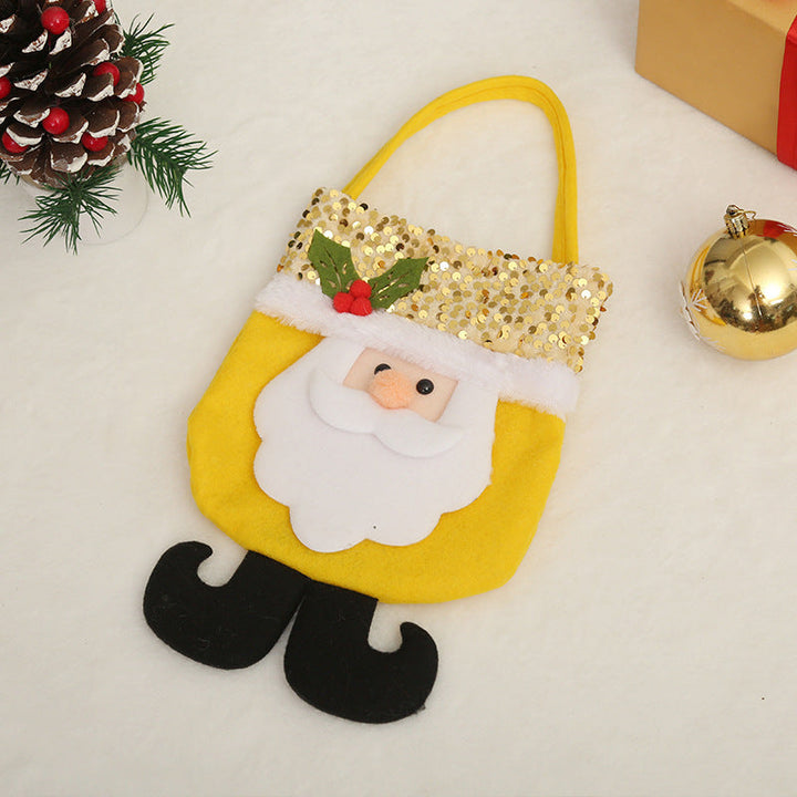 Santa Gift Bag, Glitter Christmas Tree And Home Decor