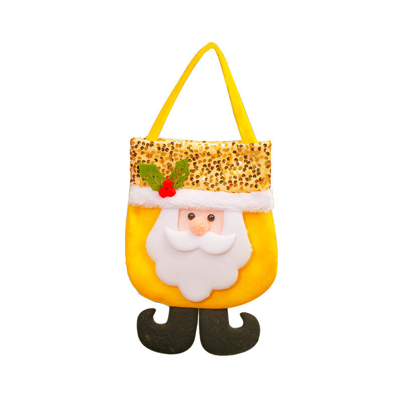 Santa Gift Bag, Glitter Christmas Tree And Home Decor