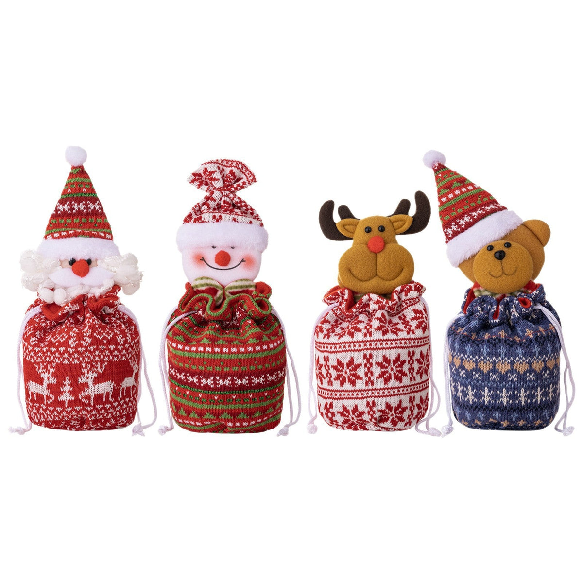 Christmas Knitted Gift Bags for Festive Small Gifts