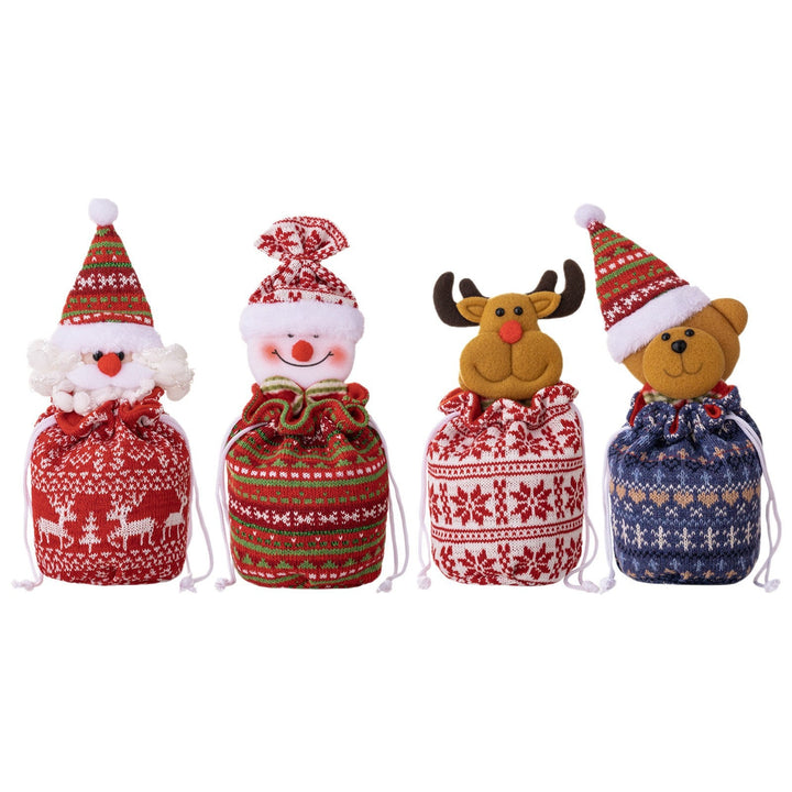 Christmas Knitted Gift Bags for Festive Small Gifts
