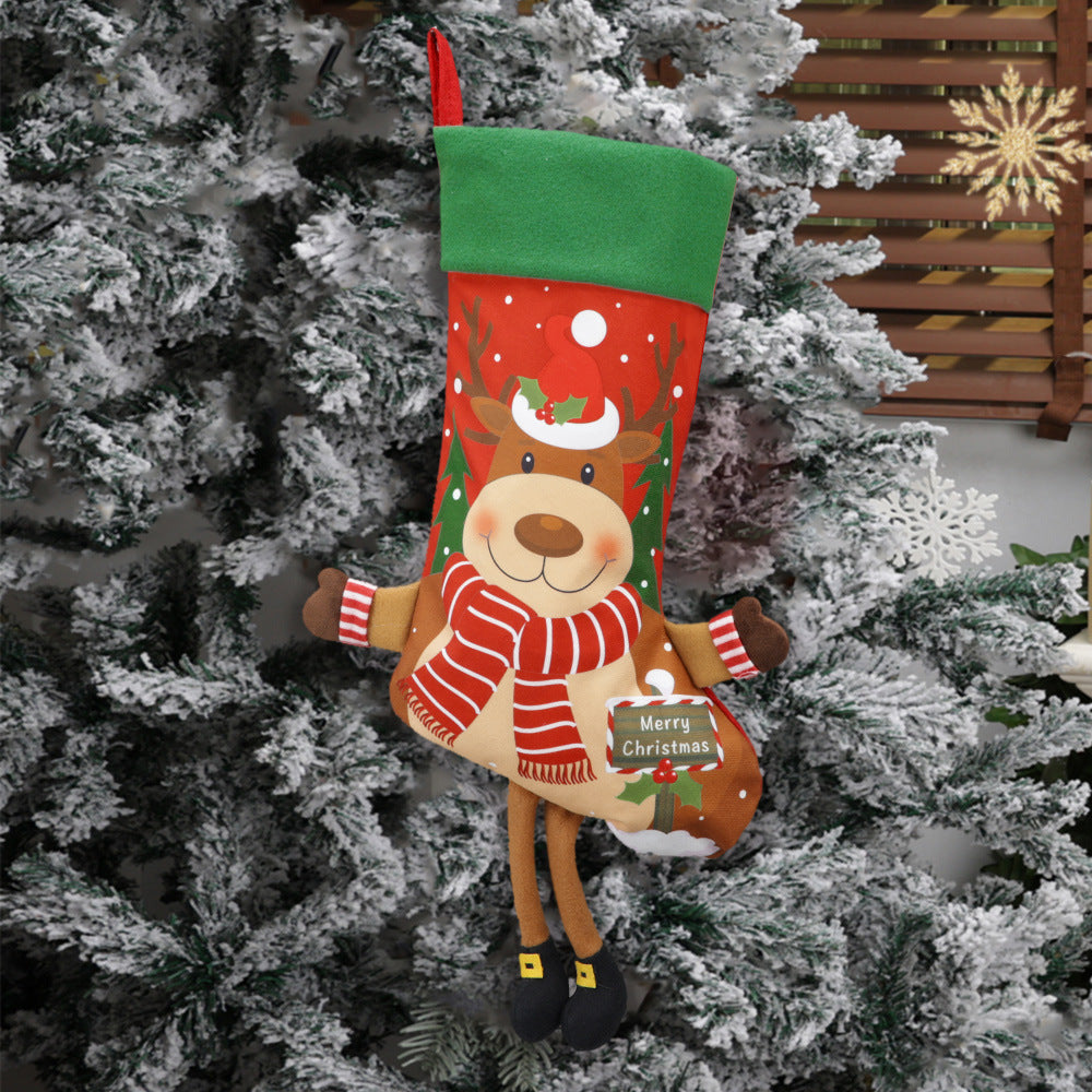 Christmas Stocking Set: 4 Festive Character Holders