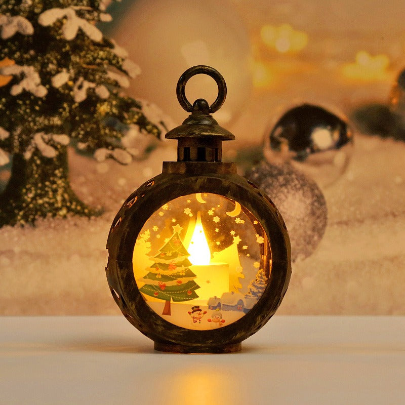 Christmas LED Lantern for Cozy Holiday Window Glow